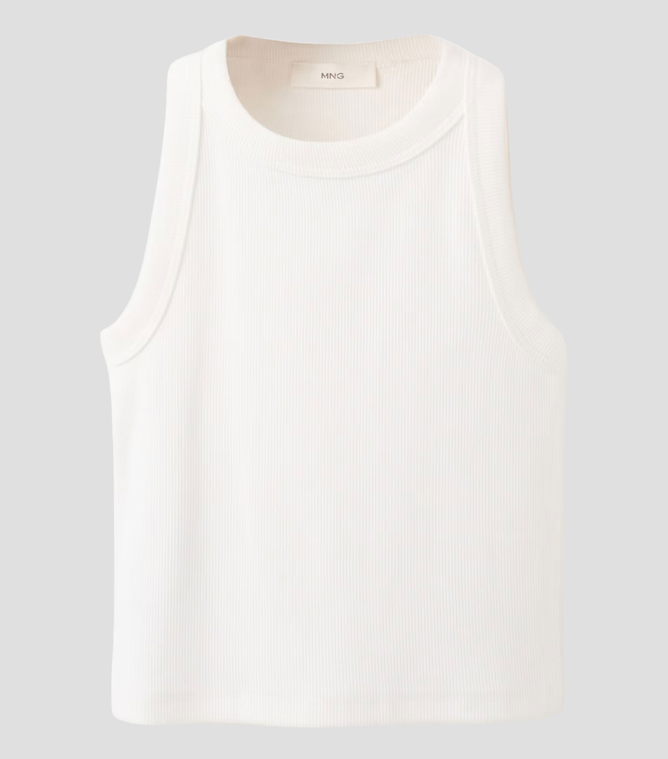Playera cuello redondo sin mangas lisa Niña